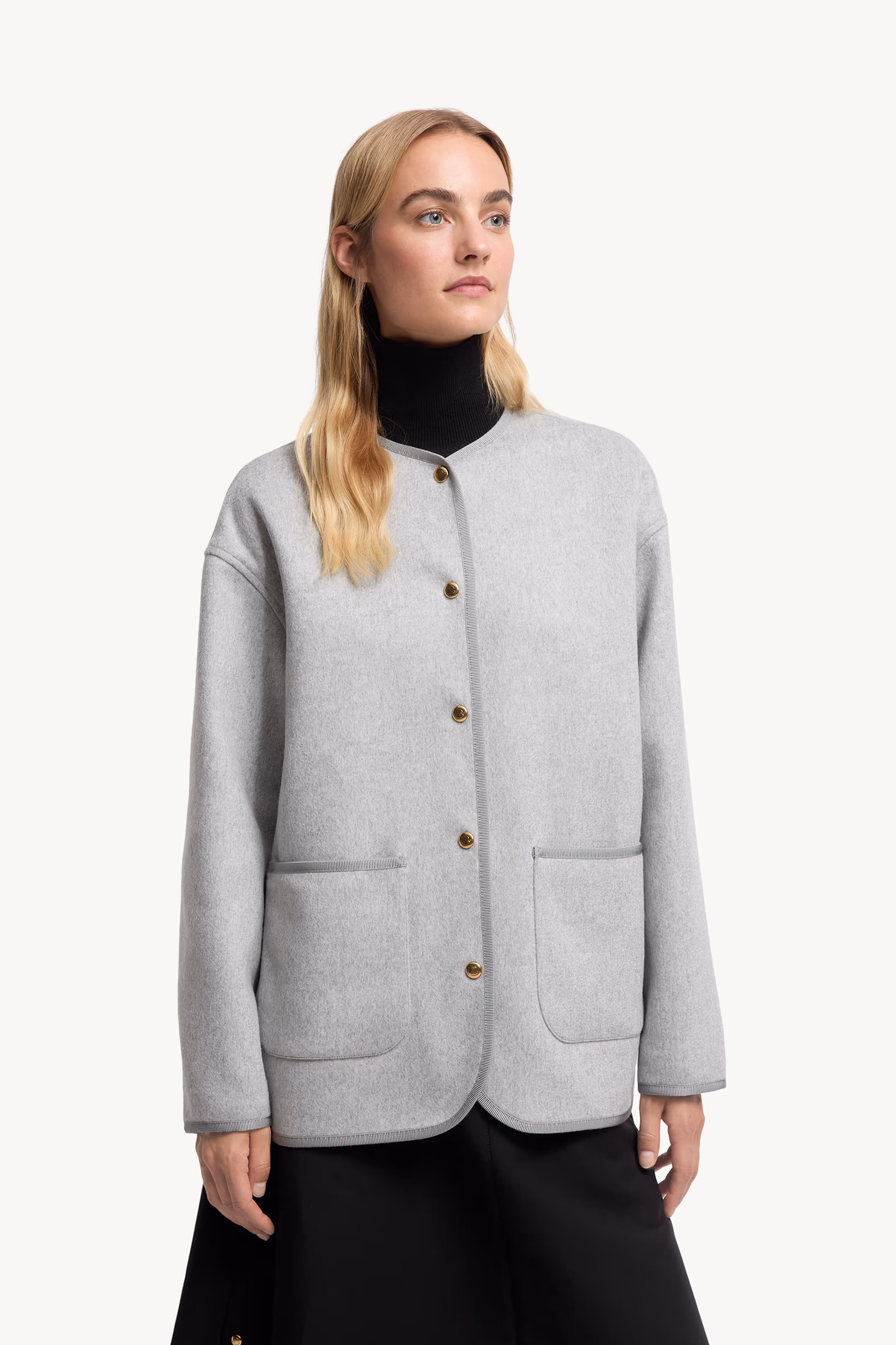Plumífero corto 3 en 1 de lana y cachemira Reposse Mujer Gris Moncler 6